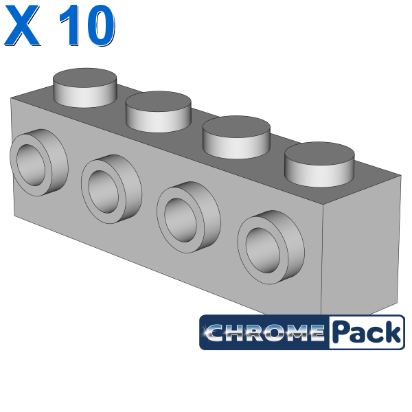 BRICK 1X4 W. 4 KNOBS, 10 pcs