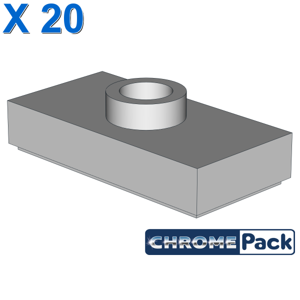 PLATE 1X2, W/ 1 KNOB, 20 pcs