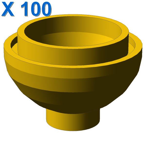 DOME 2X2, INVERTED W. ONE STUD X 100