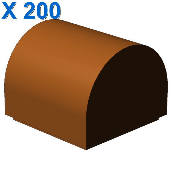 Brick, Modified 1 x 1 x 2/3 No Studs, Curved Top X 200