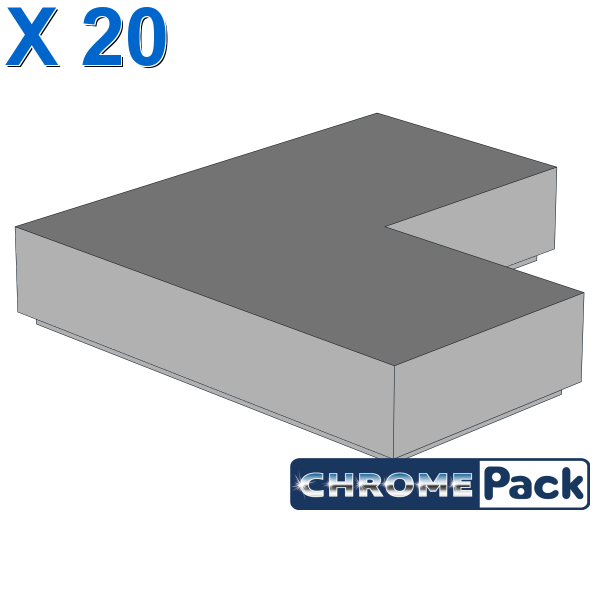 FLAT TILE CORNER 1X2X2, 20 pcs