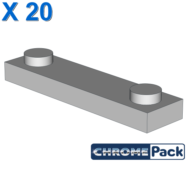 PLATE 1X4 W. 2 KNOBS, 20 pcs