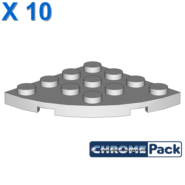 PLATE 4X4, 1/4 CIRCLE, 10 pcs