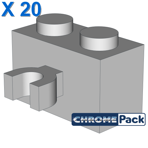 BRICK 1X2 W. HORIZONTAL HOLDER, 20 pcs