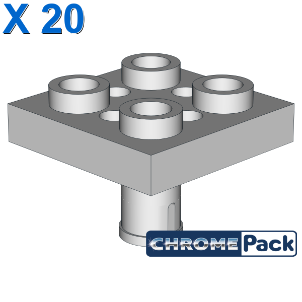 PLATE 2X2 INVERTED W. SNAP, 20 pcs