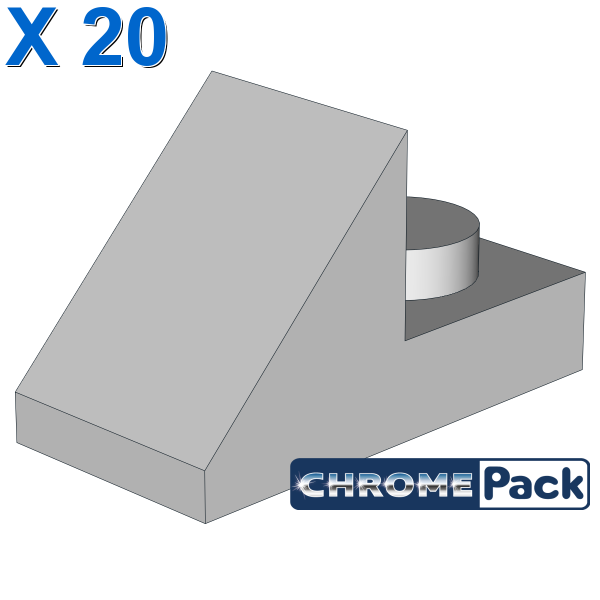 ROOF TILE 1X2 45° W 1/3 PLATE, 20 pcs