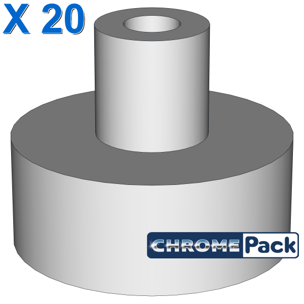 PLATE 1X1 W/3.2 SHAFT/1.5 HOLE, 20 pcs