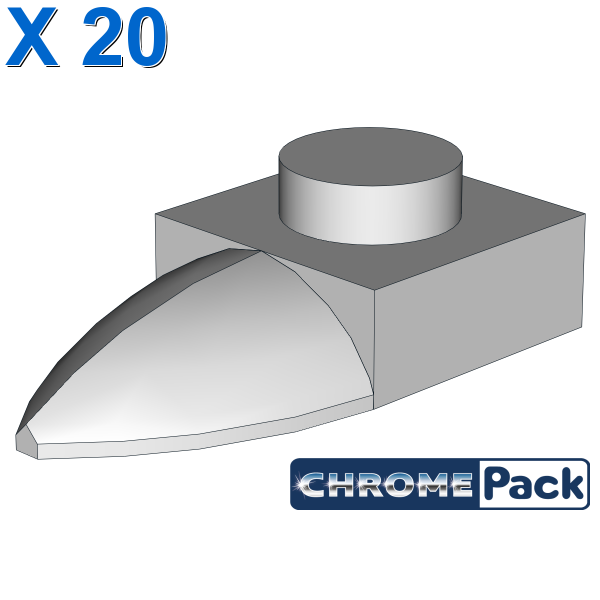 PLATE 1X1 W/TOOTH, 20 pcs