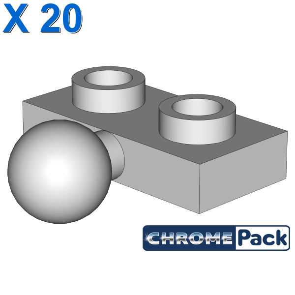 PLATE 1X2 BALL Ø5.9 MIDDLE, 20 pcs