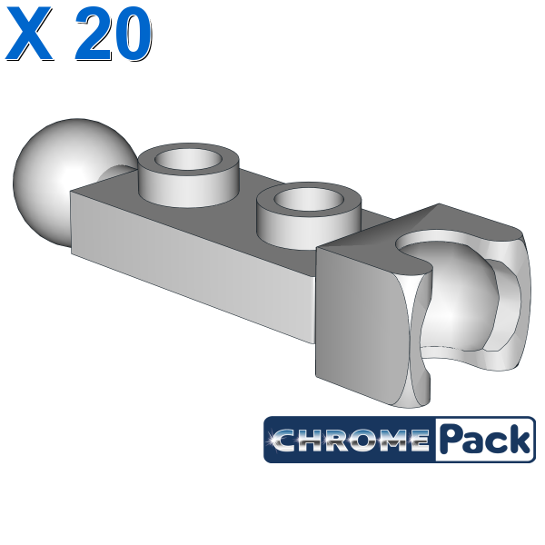 PLATE 1X2 BALL Ø5.9/CUP/FRICTION, 20 pcs