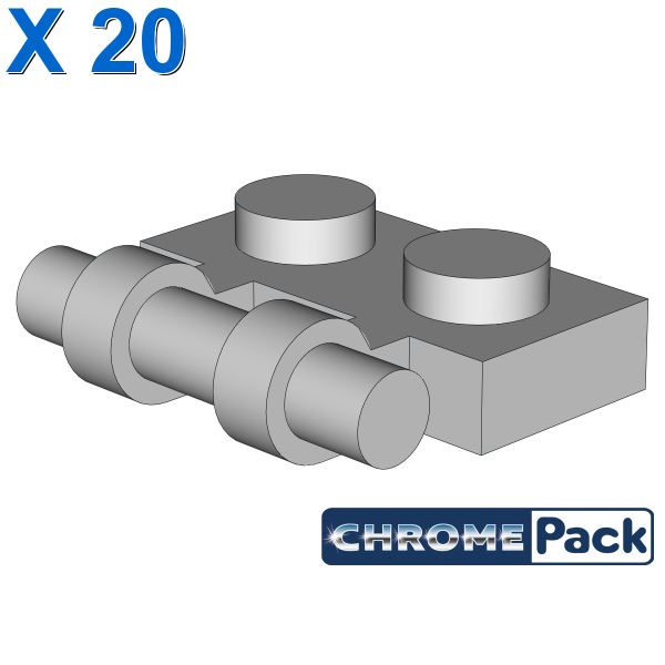 PLATE 1X2 W. STICK, 20 pcs