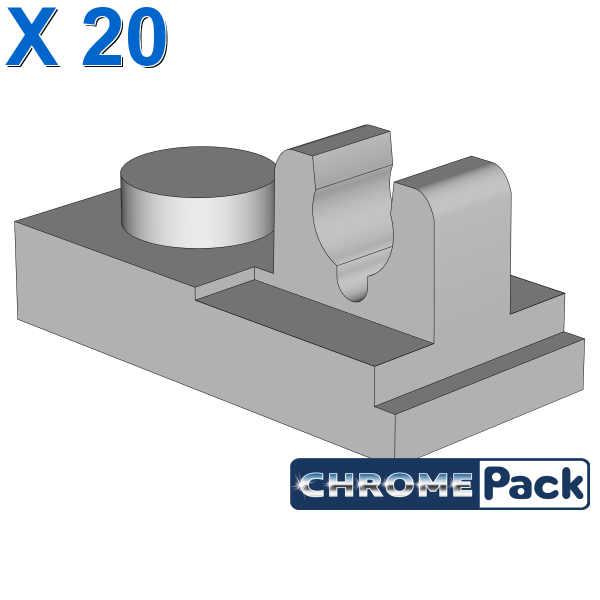 PLATE 1X2 W. VERTICAL GRIP, 20 pcs