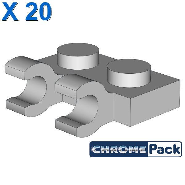 PLATE 1X2 W/HOLDER, VERTICAL, 20 pcs