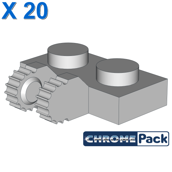 PLATE 1X2 W/FORK, VERTICAL, 20 pcs