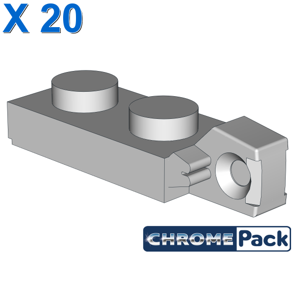 PLATE 1X2 W/STUB VERTICAL/END, 20 pcs