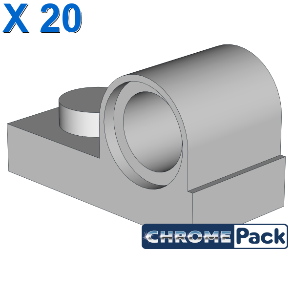 PLATE 1X2 W. HOR. HOLE Ø 4.8, 20 pcs