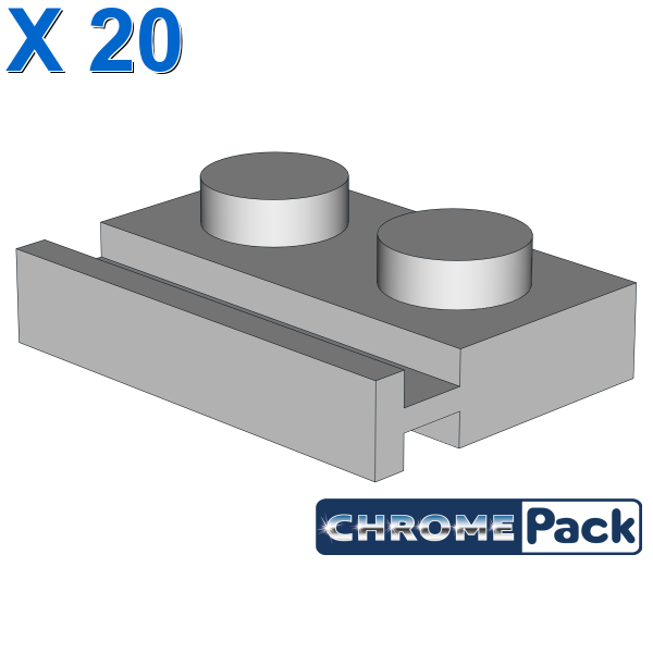 PLATE 1X2 WITH SLIDE, 20 pcs