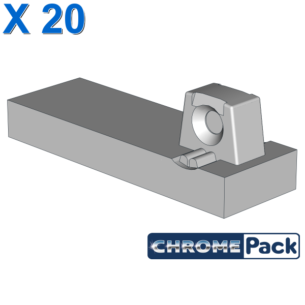 PLATE 1X3 W/STUB/ALONG/U.P., 20 pcs