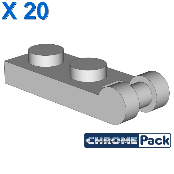 PLATE 1X2 W/SHAFT Ø3.2, 20 pcs