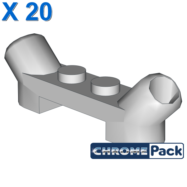 Plate 1x4x2/3 w. tube, 20 pcs