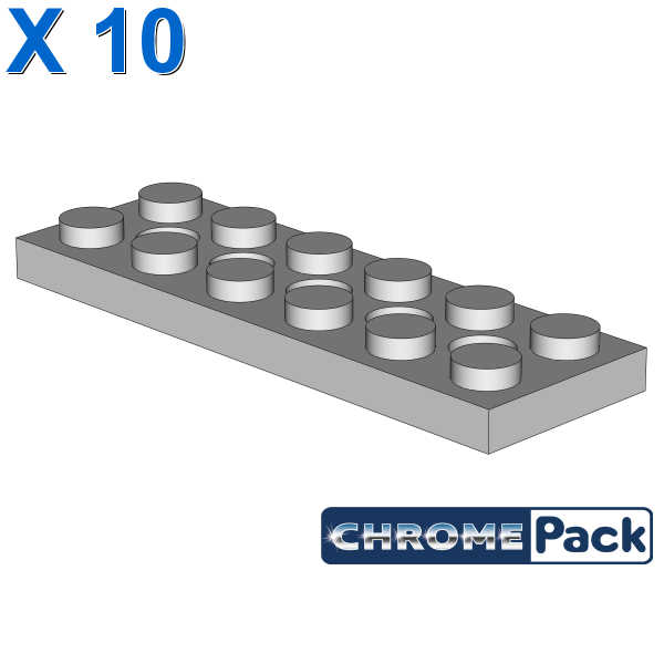 PLATE 2X6 W. HOLES, 10 pcs