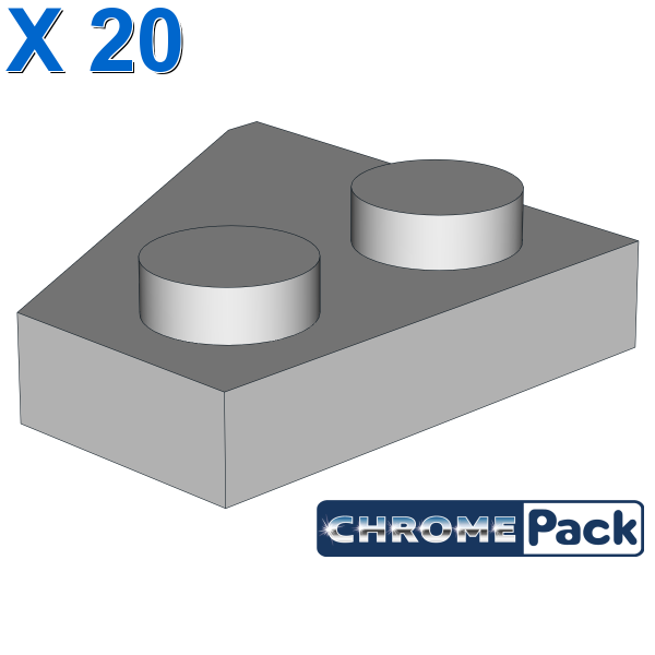 RIGHT PLATE 2x2 27DEG, 20 pcs