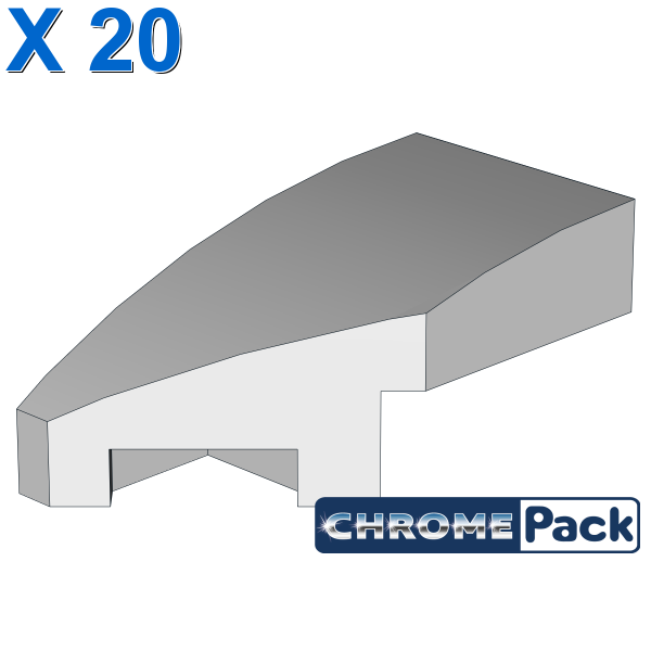 Wedge 2 x 1 with Stud Notch Left, 20 pcs