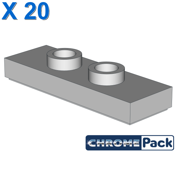 Modified 1 x 3 with 2 Studs (Double Jumper), 20 pcs