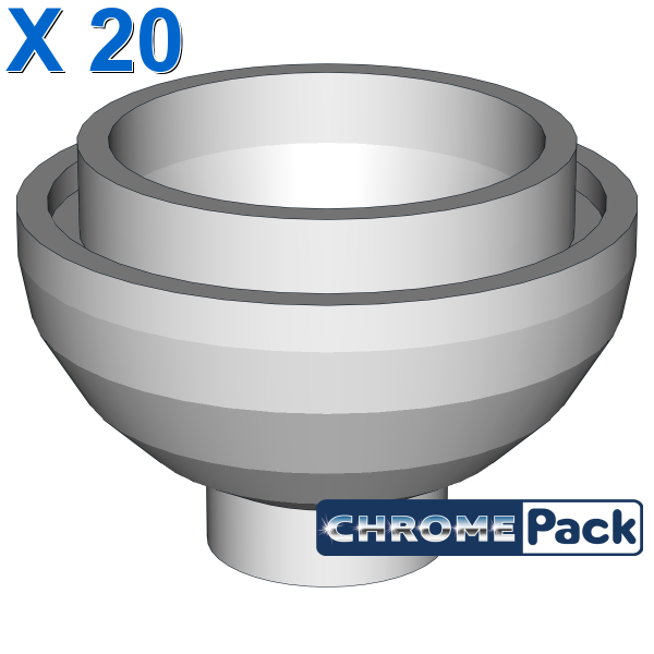 DOME 2X2, INVERTED W. ONE STUD, 20 pcs