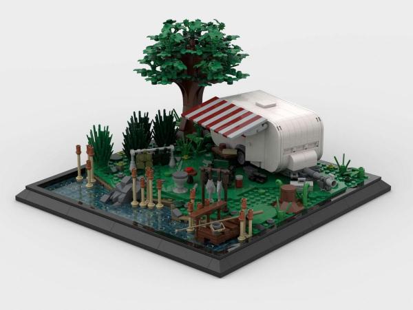 Camping Diorama am See