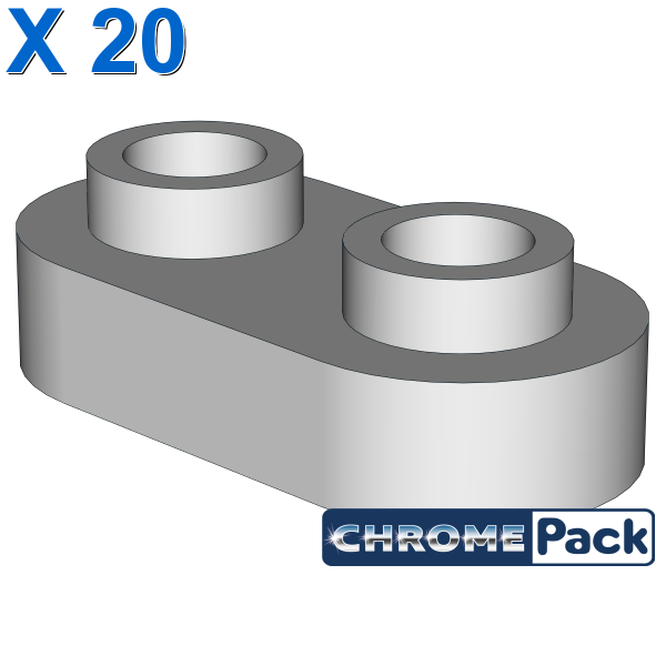 Plate, Modified 1 x 2 Rounded with 2 Open Studs, 20 pcs