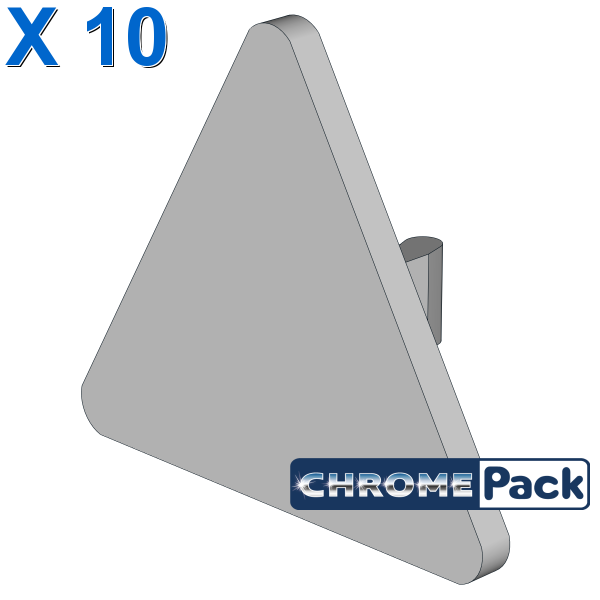 TRIANGULAR  SIGN W. SNAP, 10 pcs