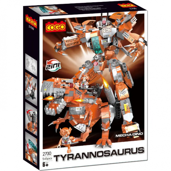 2in1 Set Tyrannosaurus Roboter