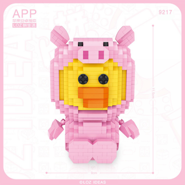 Rosa Schweinchen Sally (diamond blocks)