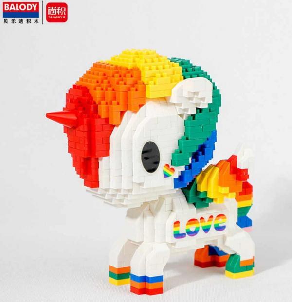 Einhorn Regenbogen-Liebe (diamond blocks)