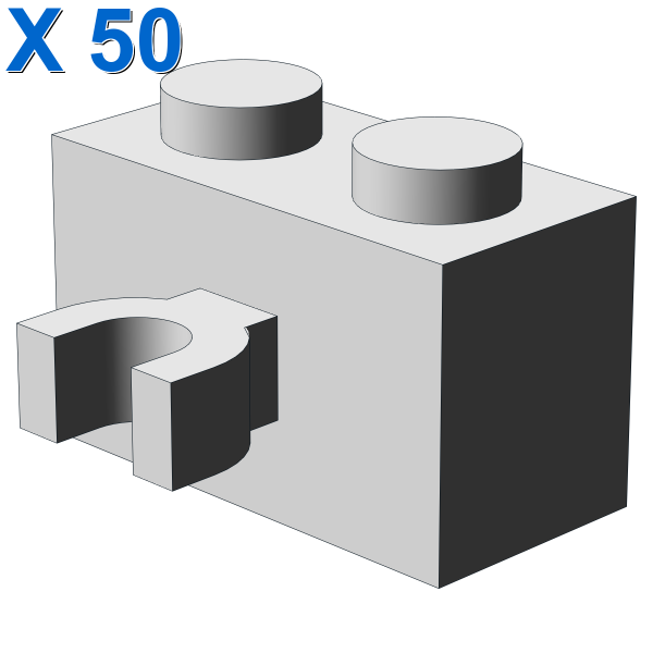 BRICK 1X2 W. HORIZONTAL HOLDER X 50