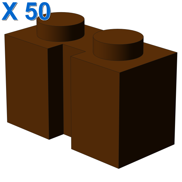 BRICK 1X2 W. GROOVE X 50