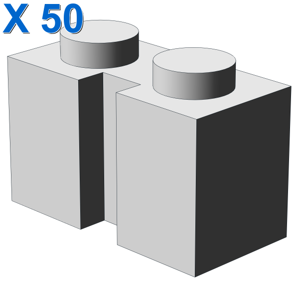 BRICK 1X2 W. GROOVE X 50