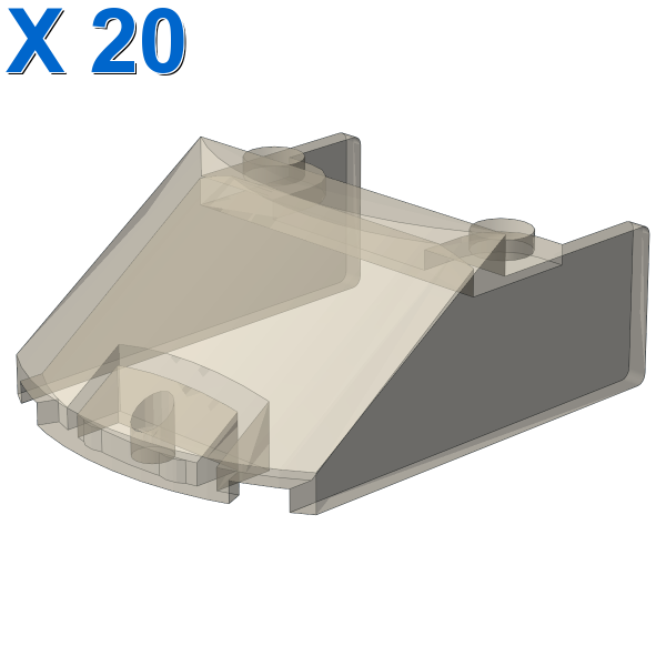 WINDSCREEN 4X5X1 1/3 W/STUDS X 20